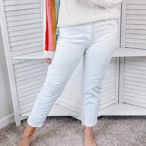 Joe's Jeans White distressed ankle jeans size 31